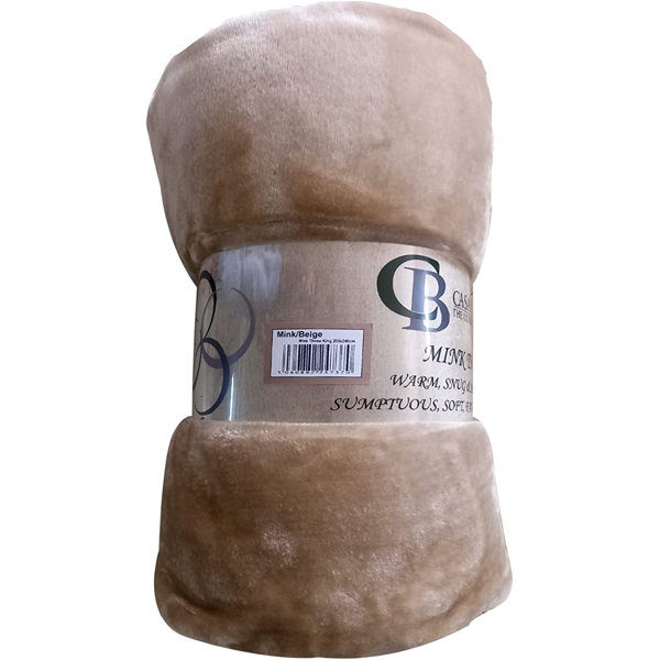 CB CASABELLA Soft Mink Faux Fur Throw/Blanket | Wayfair.co.uk